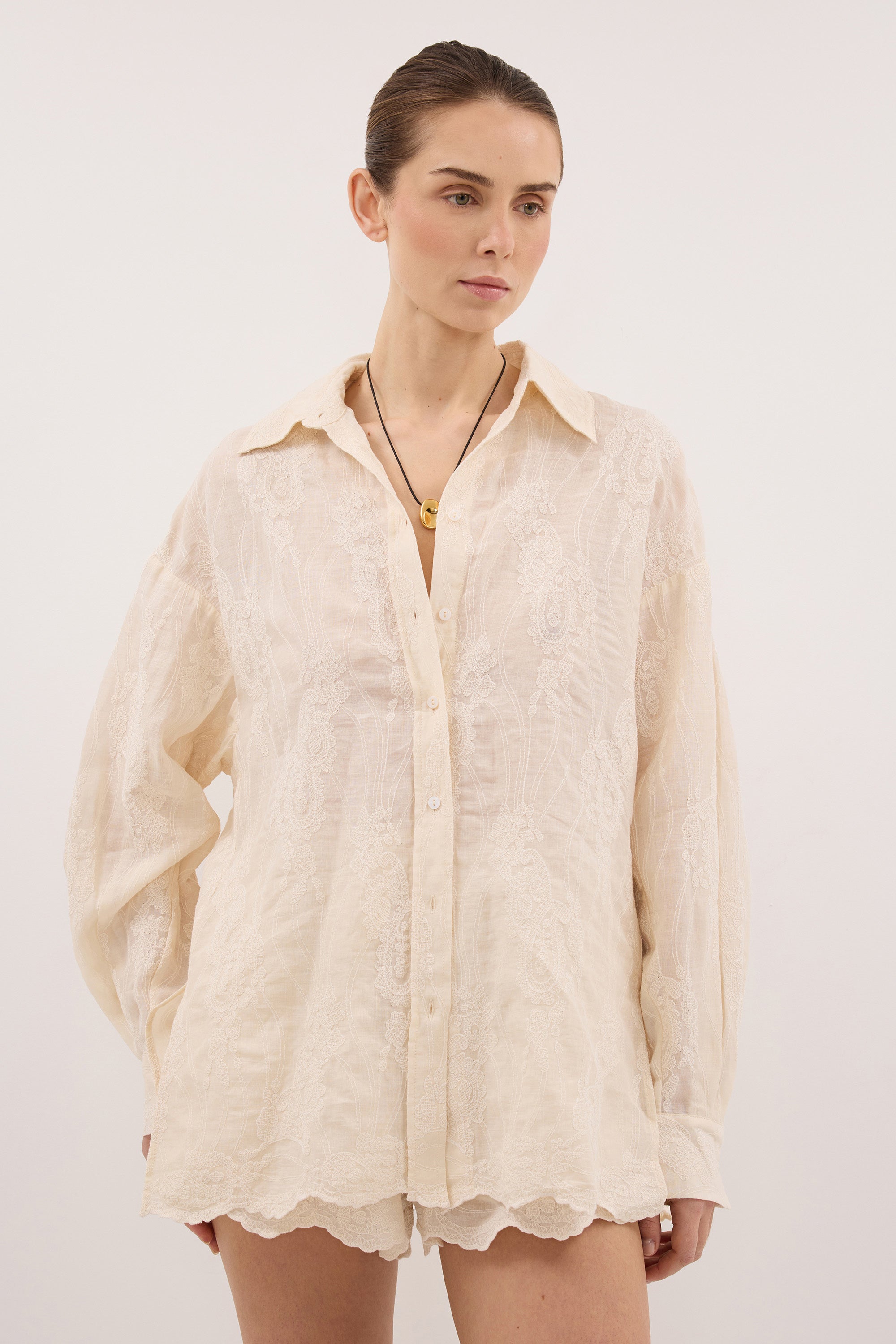 Elegant Collection | Women's Shirt with Embroidered Design | Relaxed Fit for Everyday Comfort