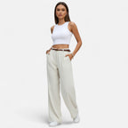 Elegant Collection | Women's Wide Leg Trousers with High-Rise Fit | Stylish Black Palazzo Pants for Everyday Elegance