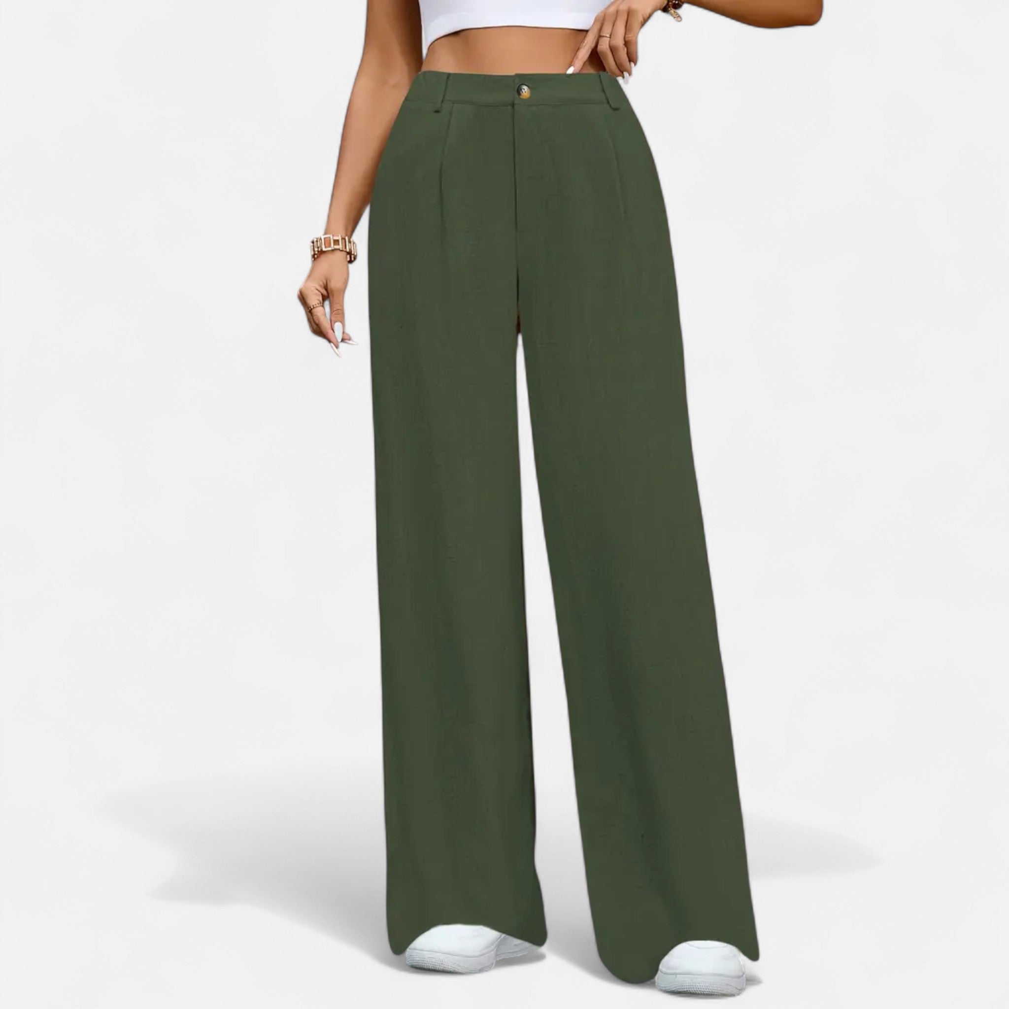 Elegant Collection | Women's Wide Leg Trousers with High-Rise Fit | Stylish Black Palazzo Pants for Everyday Elegance