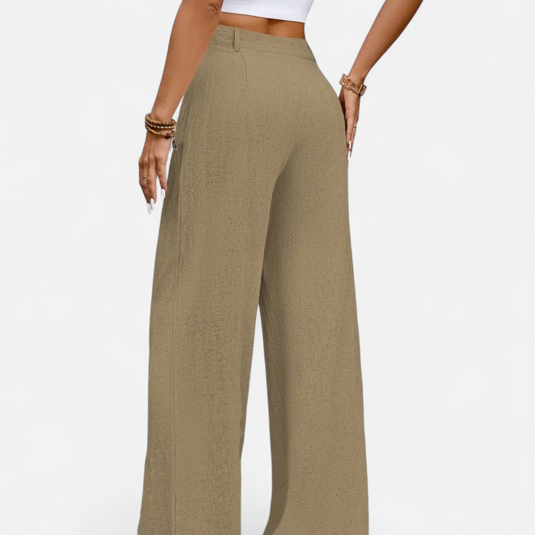 Elegant Collection | Women's Wide Leg Trousers with High-Rise Fit | Stylish Black Palazzo Pants for Everyday Elegance
