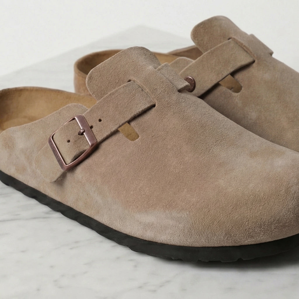Elegant Comfort | Men's Clogs with Soft Suede Leather & All-Leather Insole | Stylish Loafers for Everyday Comfort