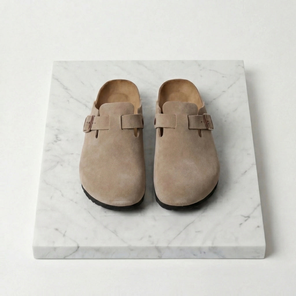 Elegant Comfort | Men's Clogs with Soft Suede Leather & All-Leather Insole | Stylish Loafers for Everyday Comfort