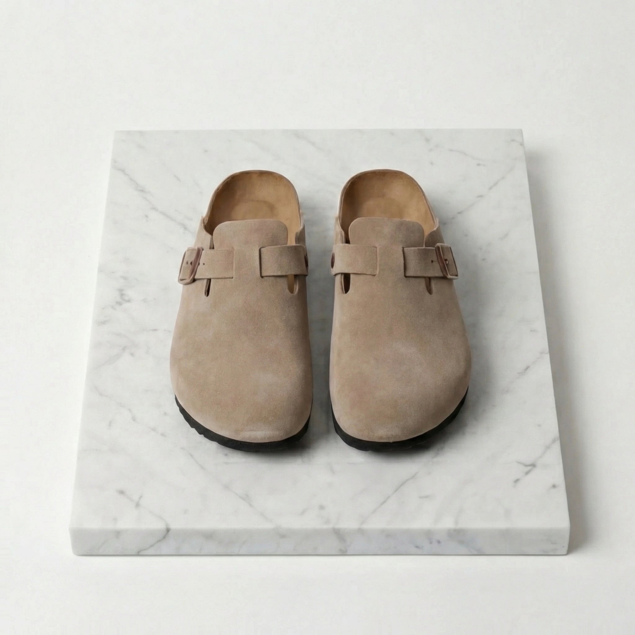 Elegant Comfort | Men's Clogs with Soft Suede Leather & All-Leather Insole | Stylish Loafers for Everyday Comfort