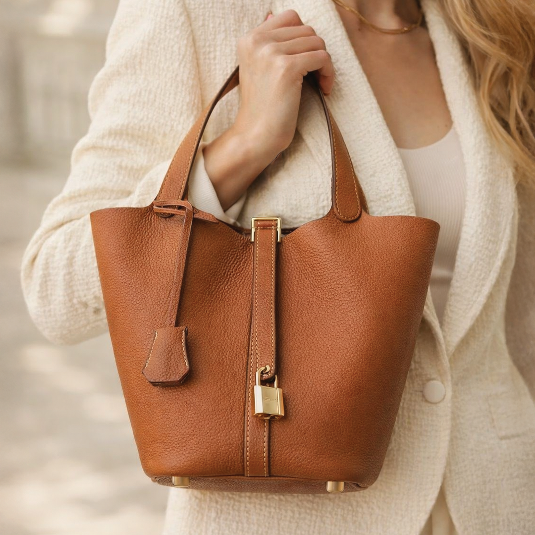 Elegant Faux Leather Tote Bag with Structured Design | Versatile Accessory for Everyday Style