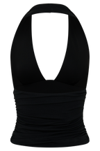 Elegant Gathered Halter Top – Women's Going Out Tank with Sculpted Fit