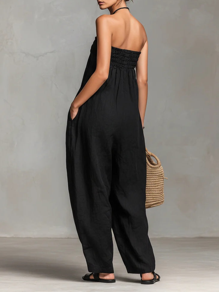 Elegant Jumpsuit Women | Strapless Design with Bow Detail | Effortless Summer Style