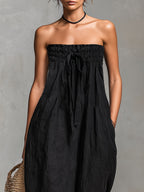 Elegant Jumpsuit Women | Strapless Design with Bow Detail | Effortless Summer Style