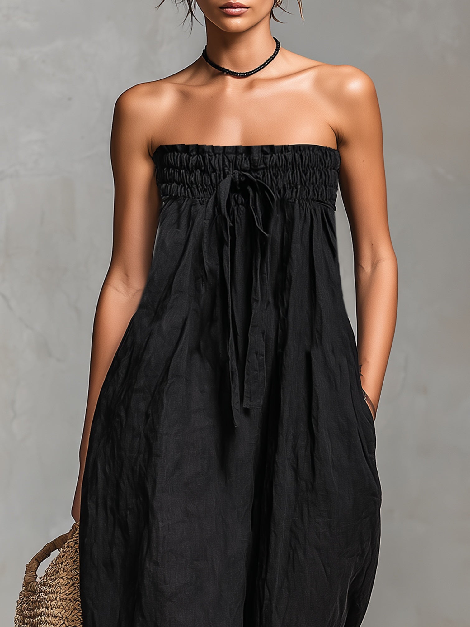 Elegant Jumpsuit Women | Strapless Design with Bow Detail | Effortless Summer Style