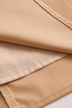Khaki Neck-Tie Blouse — Women's Versatile Top
