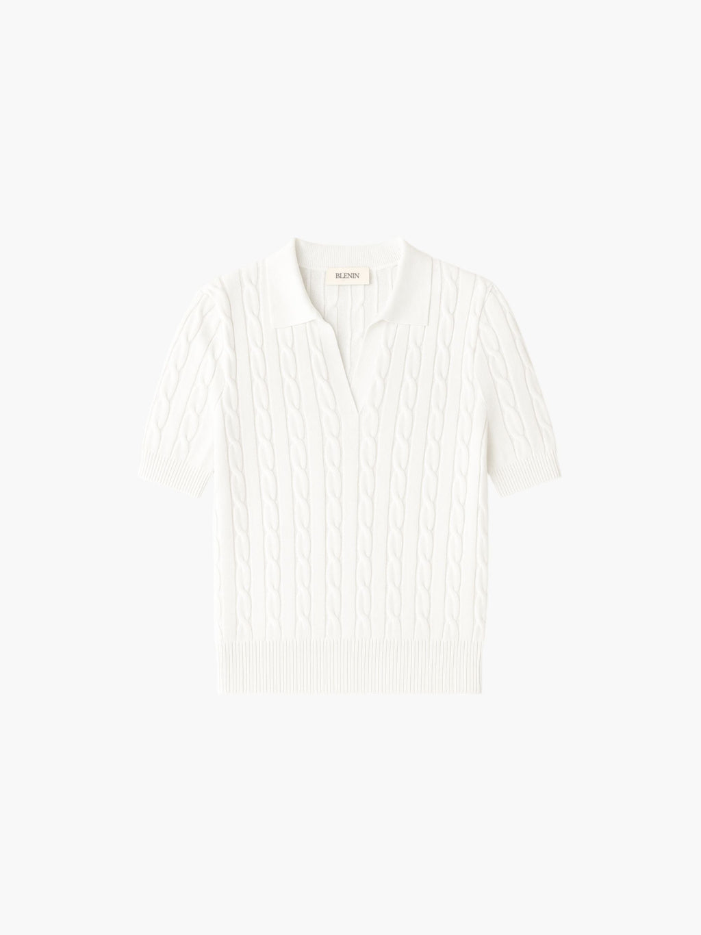 Elegant Knit Polo T-Shirt with V-Neck Design for Timeless Style