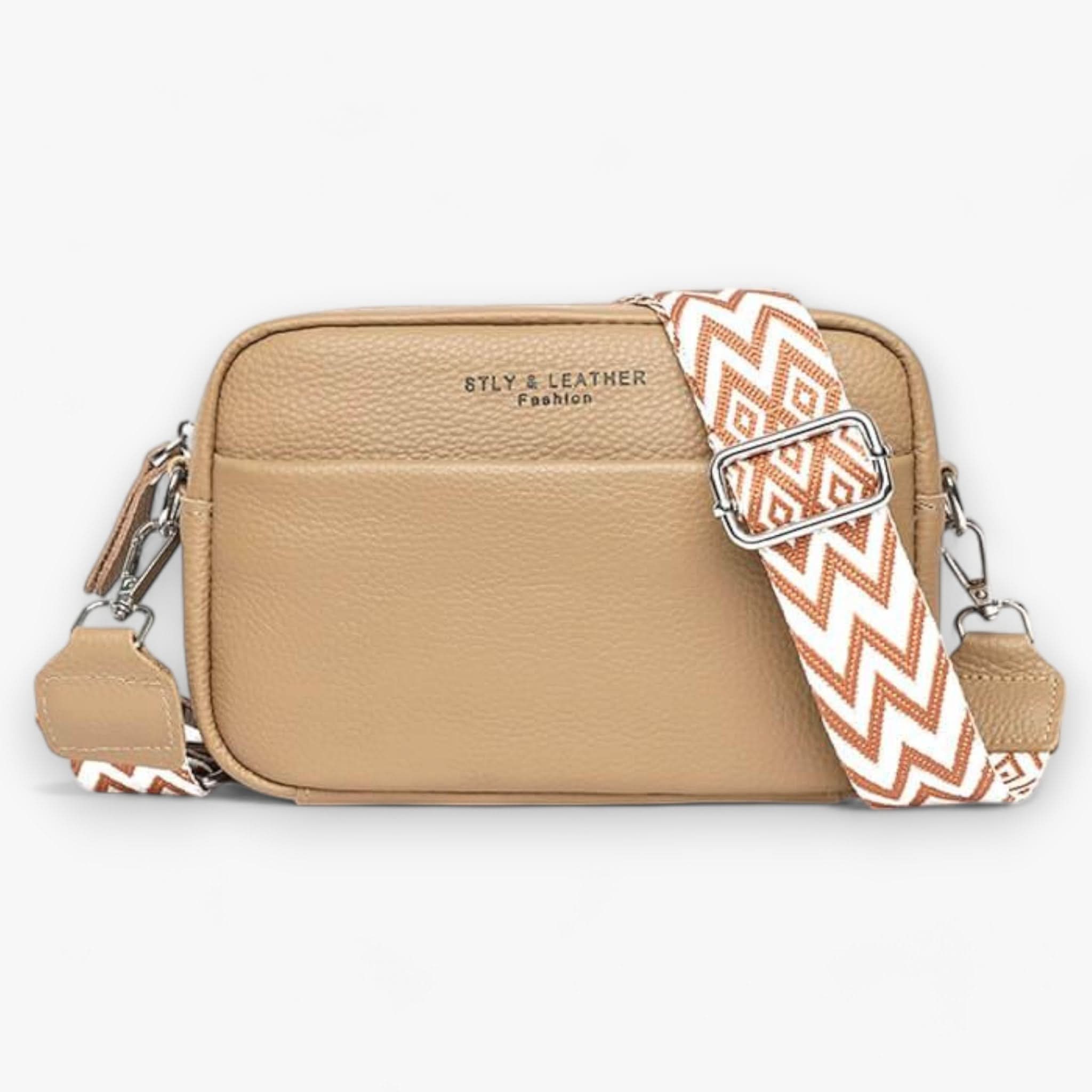Elegant Leather Crossbody Bag with Adjustable Strap | Stylish Purse for Hands-Free Convenience