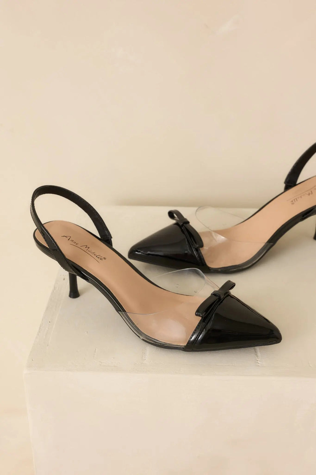 Women's Elegant Lift Black Slingback Kitten Heels | Heel Measures 3" in Height 7
