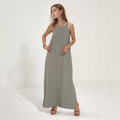 Elegant Linen Maxi Dress | Women's Dress with Sleeveless Design for Effortless Summer Style
