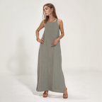 Elegant Linen Maxi Dress | Women's Dress with Sleeveless Design for Effortless Summer Style