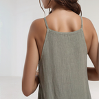 Elegant Linen Maxi Dress | Women's Dress with Sleeveless Design for Effortless Summer Style