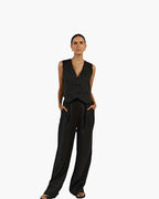 Elegant Linen Women's Two Piece Set with Tailored Fit