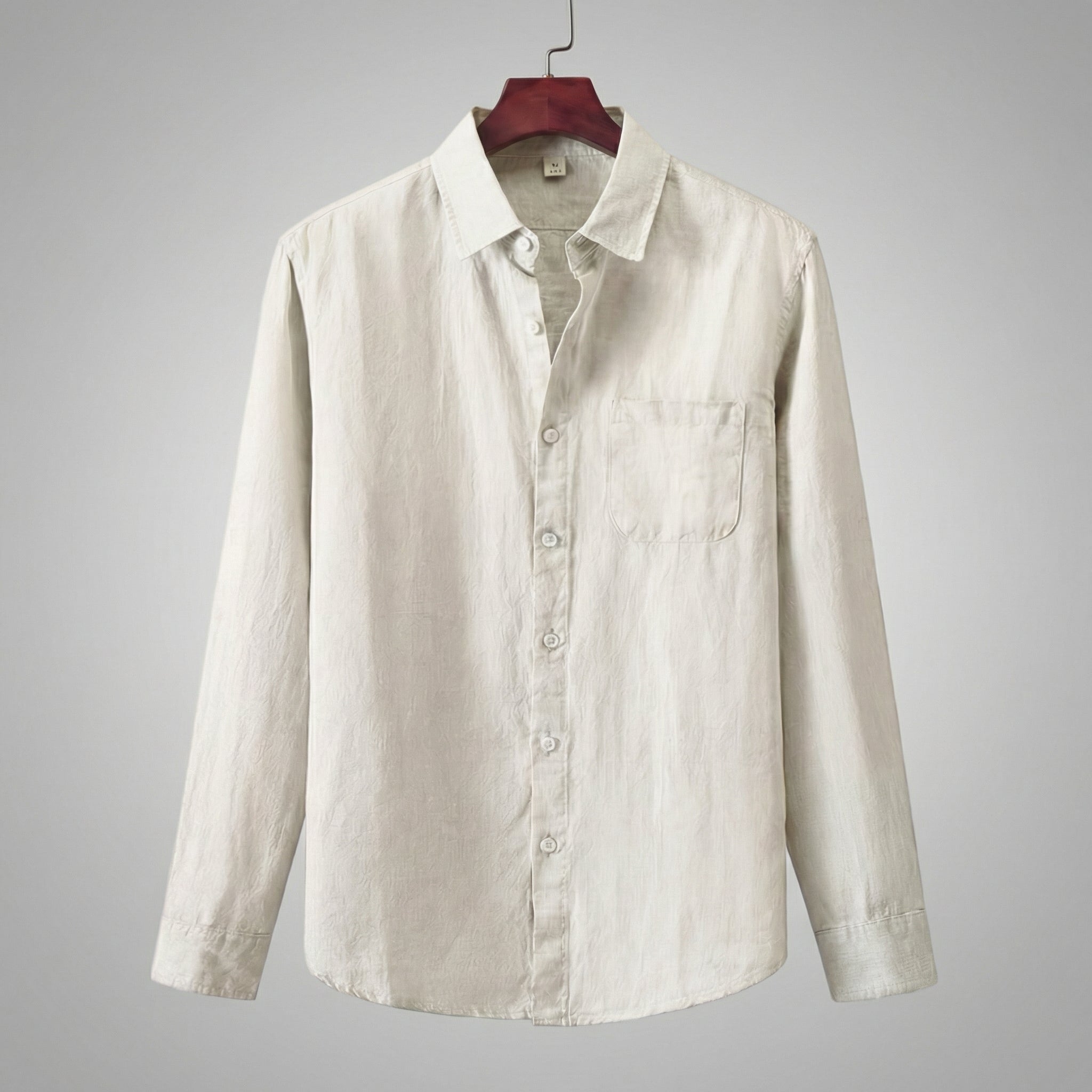 Elegant Linen | Men's Shirt with Classic Pocket | Lightweight Breathable Fabric for Comfort