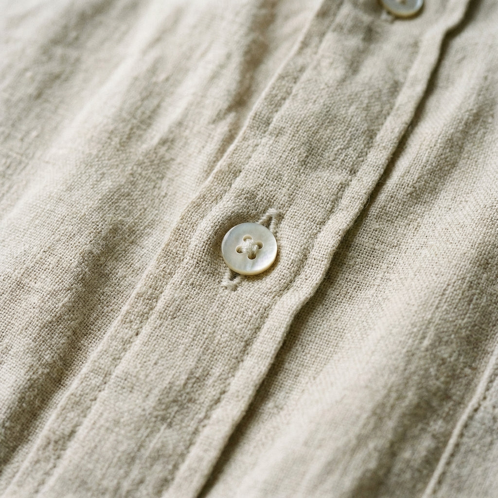 Elegant Linen | Men's Dress Shirt with Classic Pocket | Lightweight Breathable Fabric for Comfort