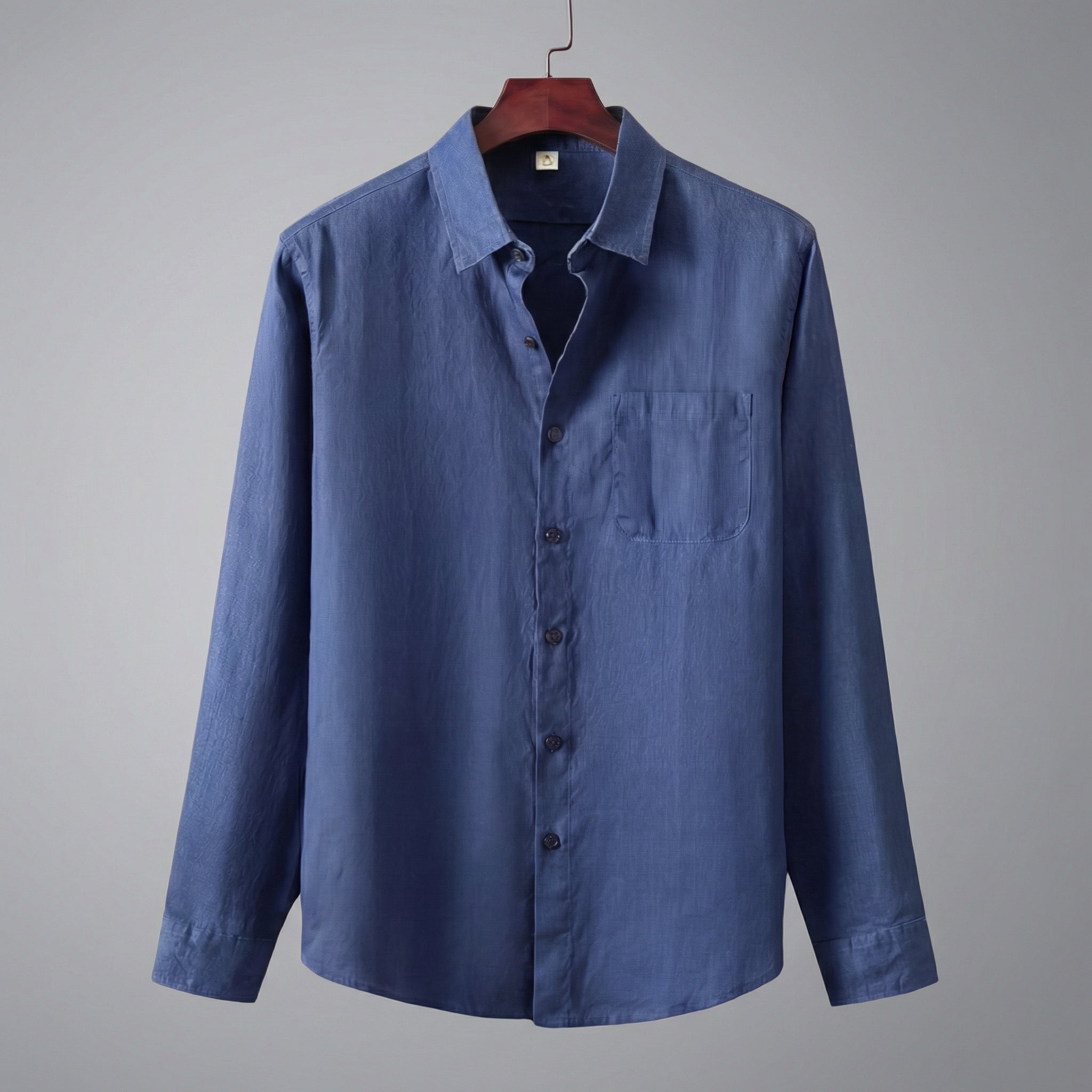 Elegant Linen | Men's Shirt with Classic Pocket | Lightweight Breathable Fabric for Comfort