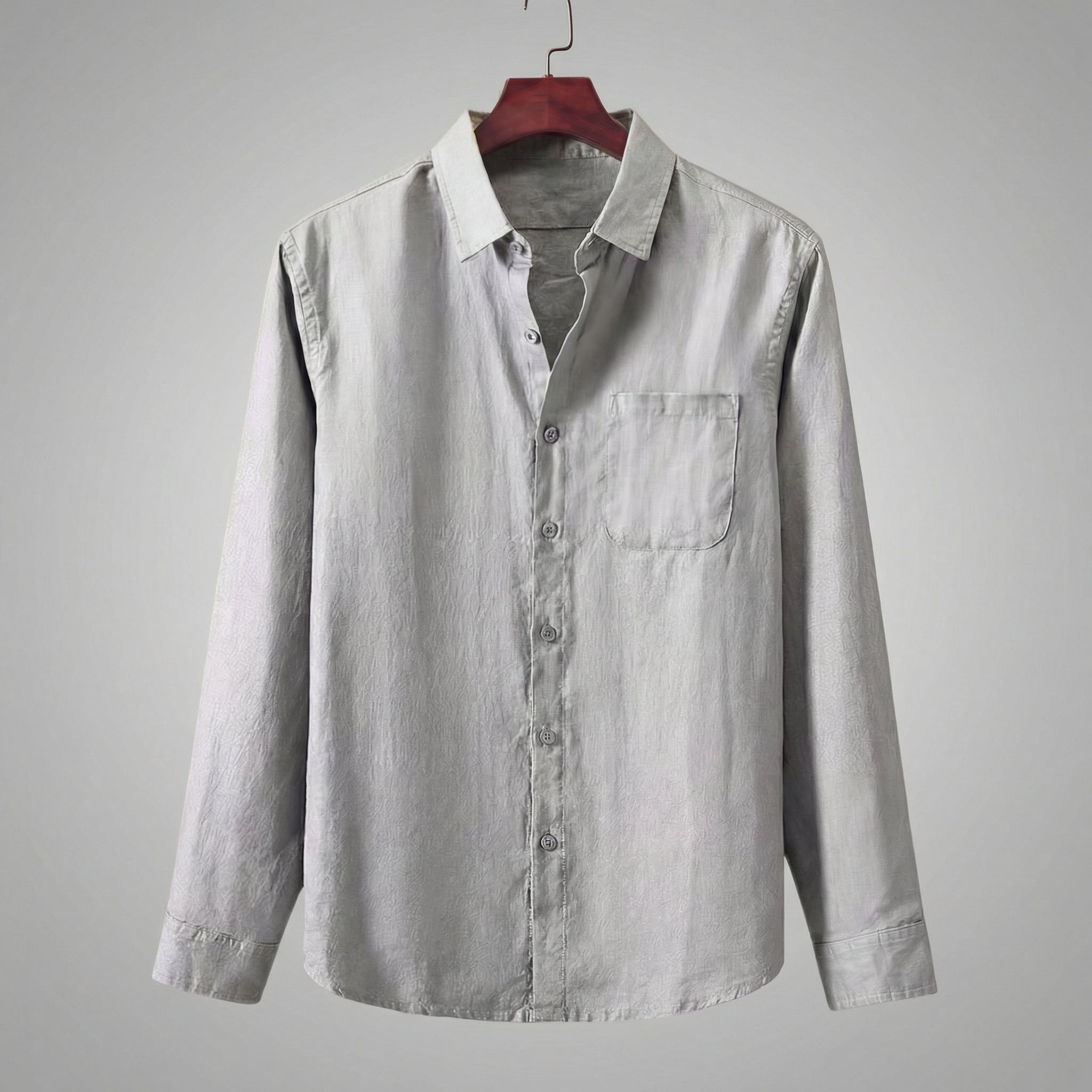 Elegant Linen | Men's Shirt with Classic Pocket | Lightweight Breathable Fabric for Comfort