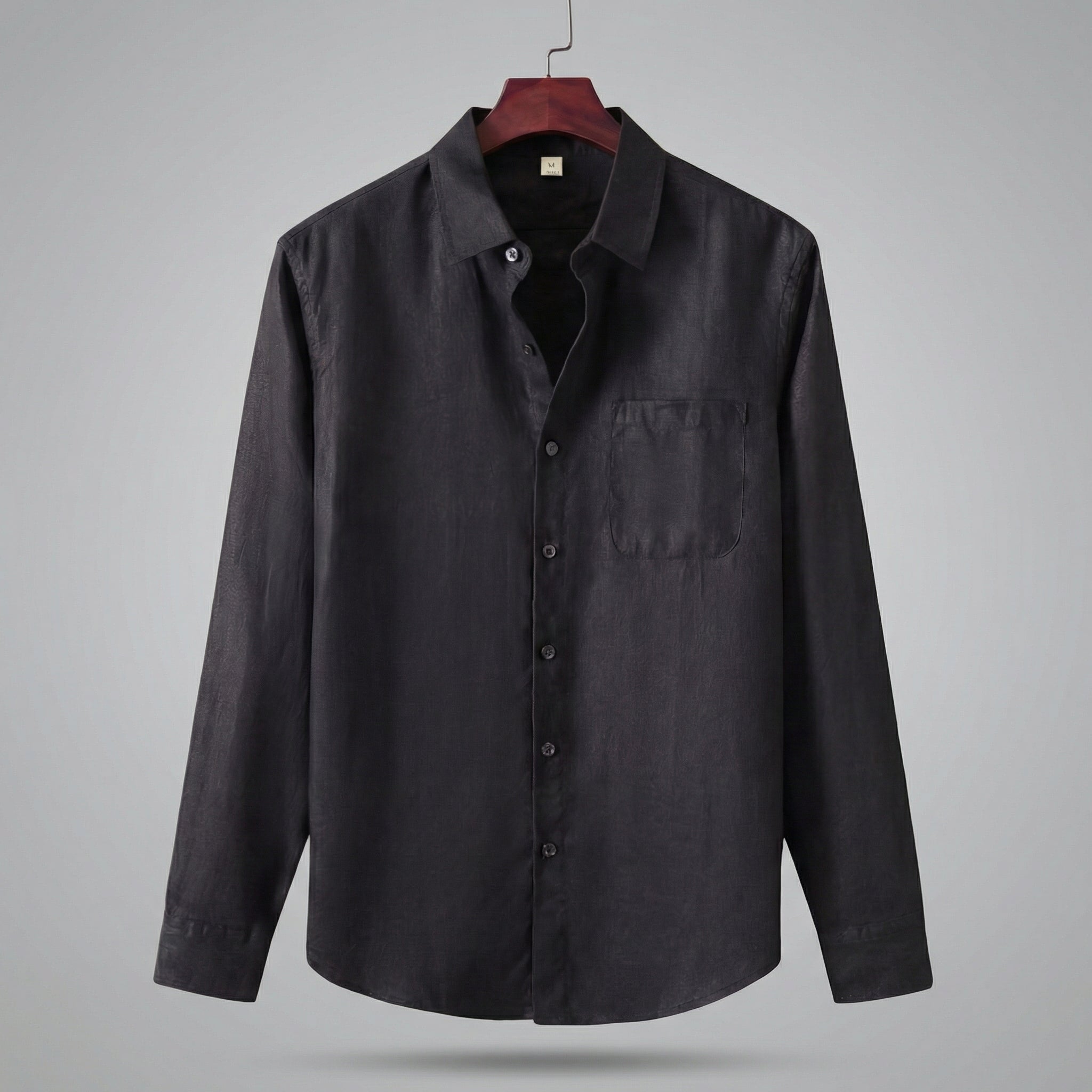 Elegant Linen | Men's Shirt with Classic Pocket | Lightweight Breathable Fabric for Comfort