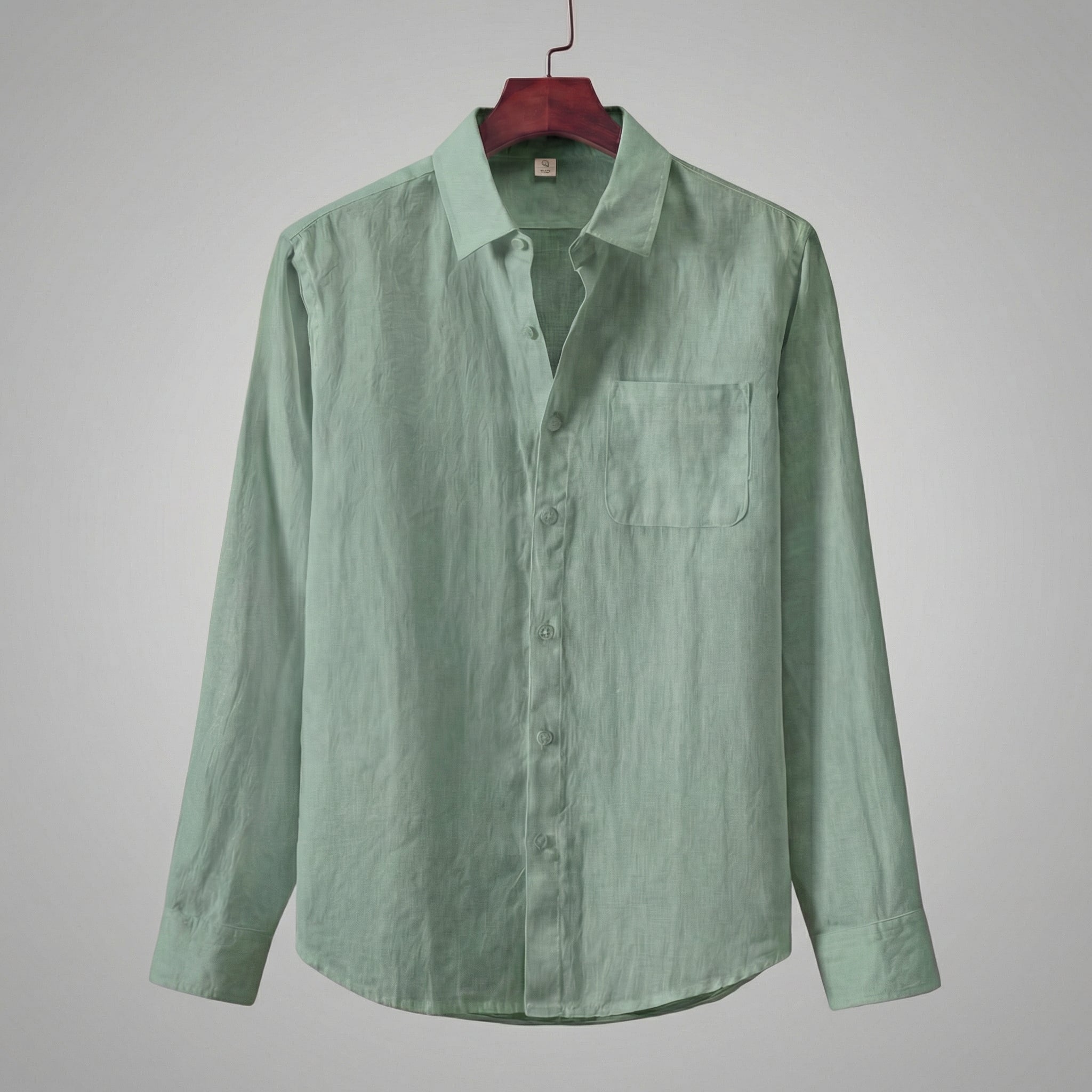 Elegant Linen | Men's Shirt with Classic Pocket | Lightweight Breathable Fabric for Comfort