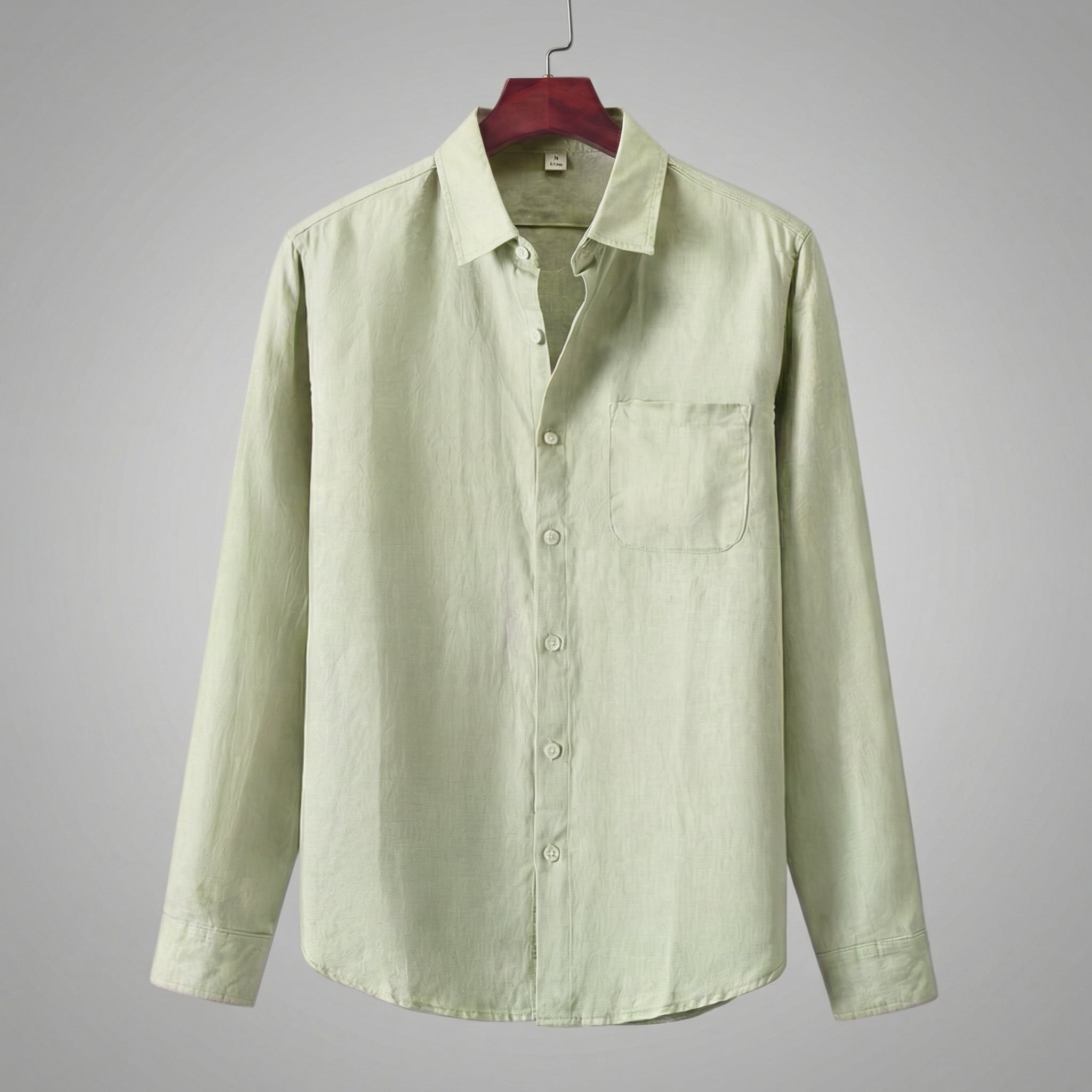 Elegant Linen | Men's Shirt with Classic Pocket | Lightweight Breathable Fabric for Comfort