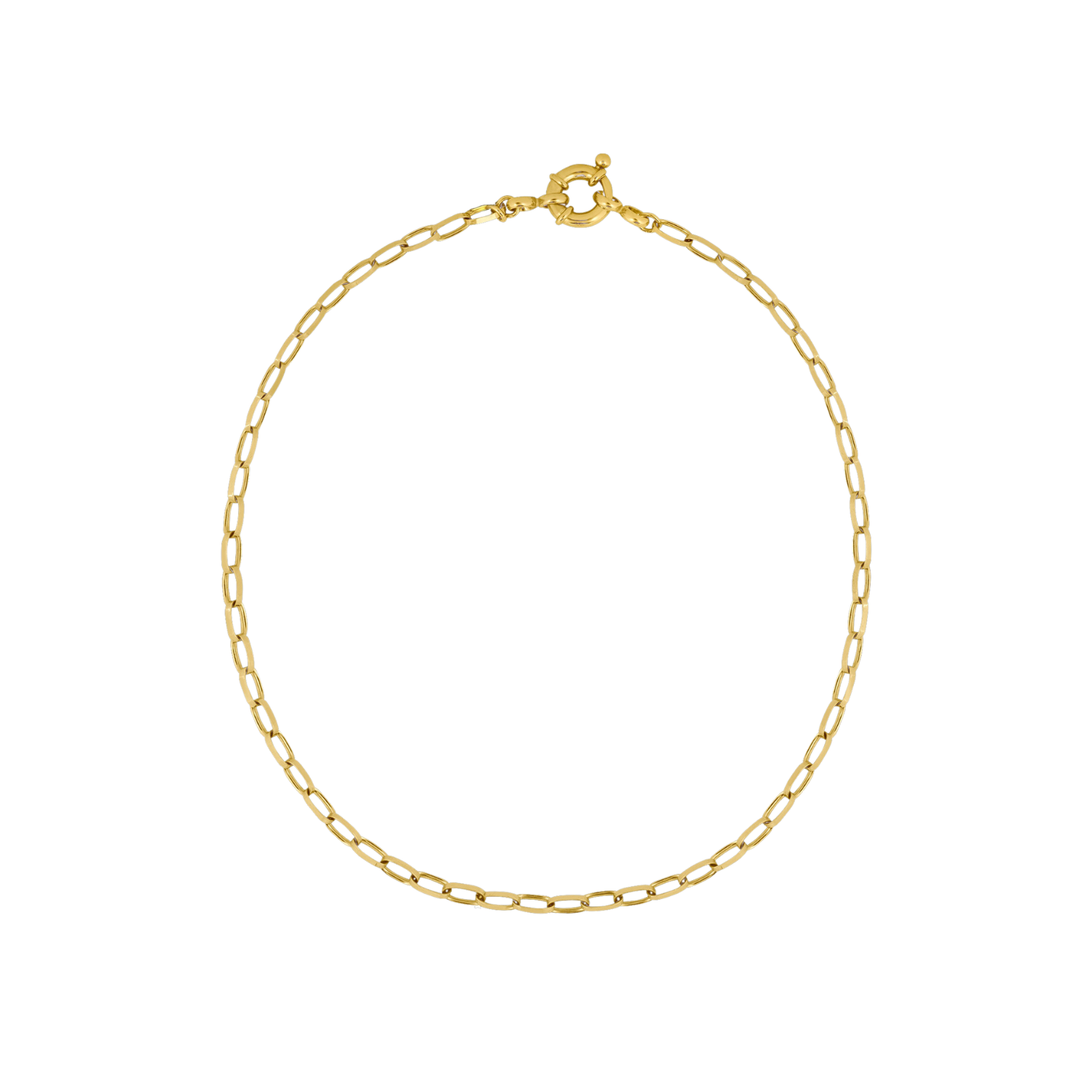 Elegant Link Chain | Gold Necklace with Keshi Pearl Pendant | Chic Accessory for Any Occasion