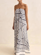 Elegant Maxi Dress | Smocked Tube Design with Zipper Closure for Comfort