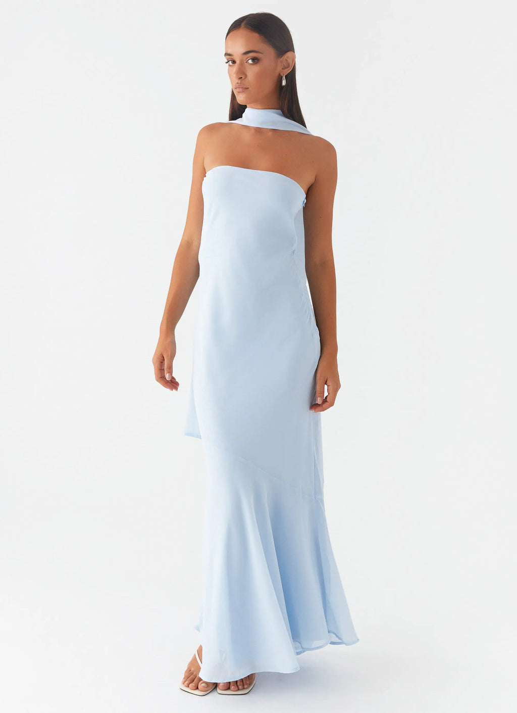 Women's Elegant Maxi Dress | Strapless Chiffon Dress with Asymmetrical Skirt | Perfect for Evening Events - Women's | Ma 5