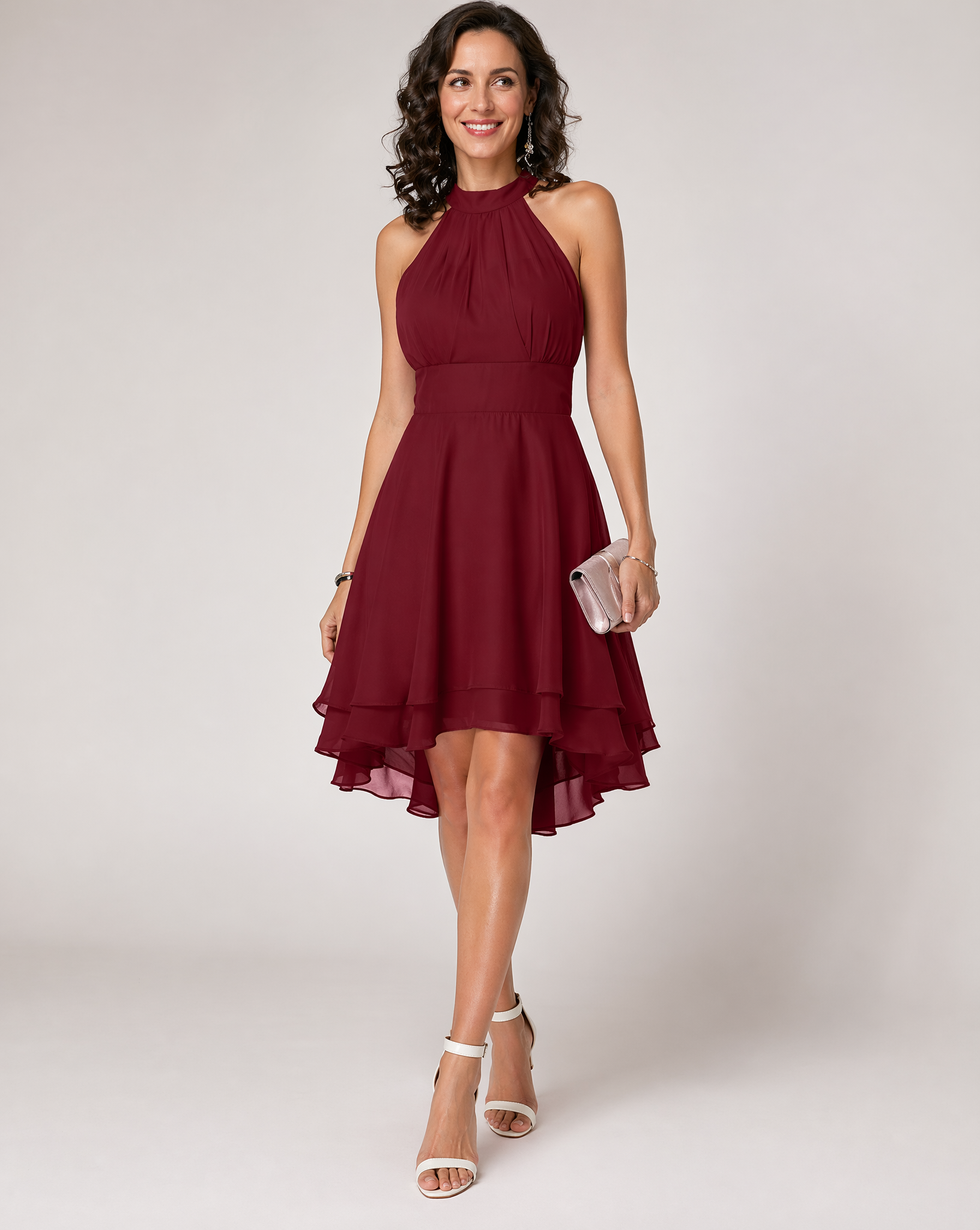 Tiered Midi Dress — Flowy Layered Skirt
