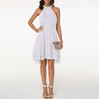 Tiered Midi Dress — Flowy Layered Skirt