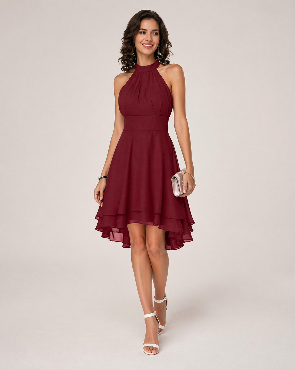 Tiered Midi Dress — Flowy Layered Skirt