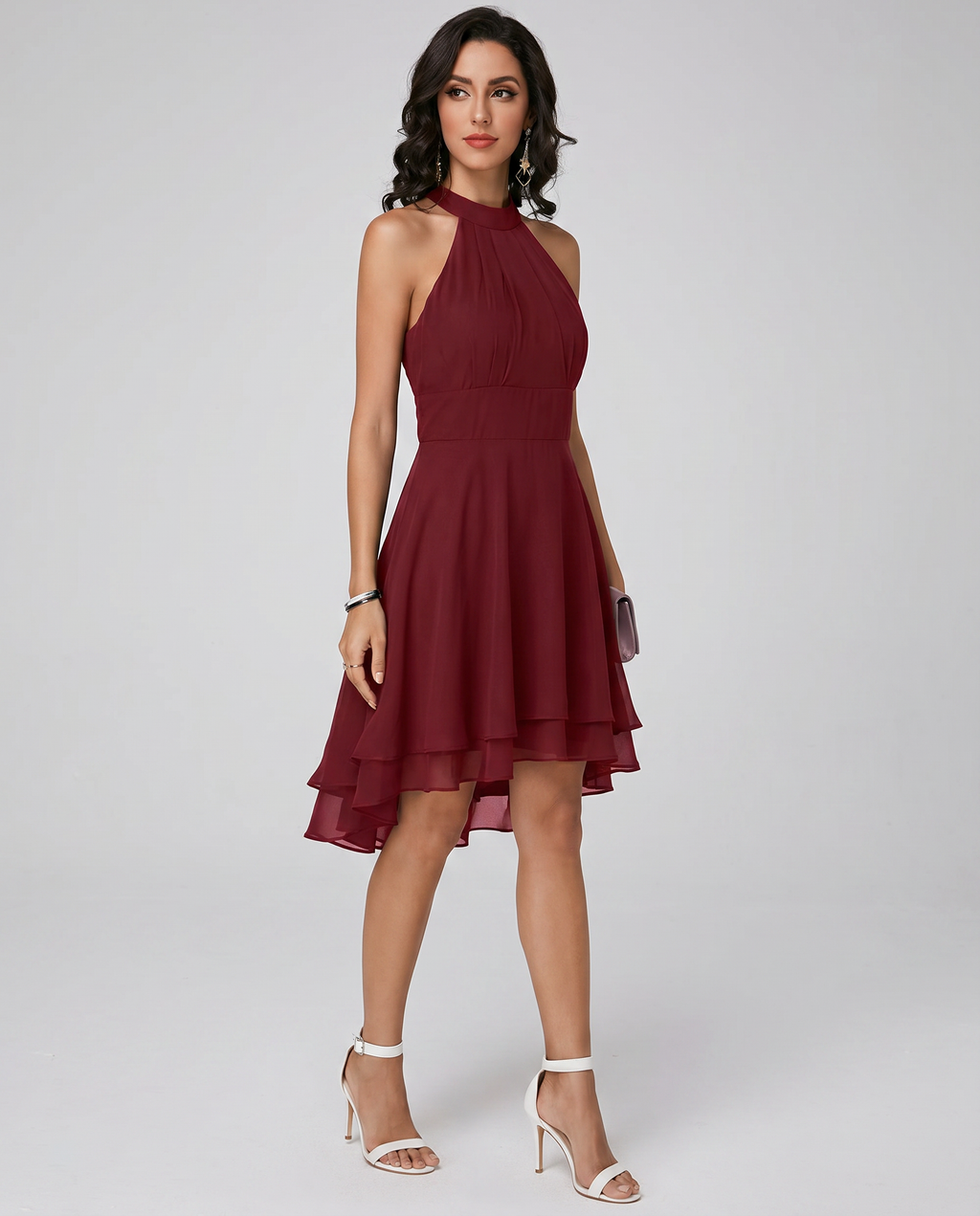 Tiered Midi Dress — Flowy Layered Skirt