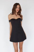 Elegant Mini Dress – Women's Off-The-Shoulder Cocktail Dress with...