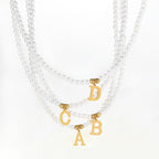 Elegant Pearl Necklace | Personalized Titanium Steel Pendant with Adjustable Length | Unique Pearl Jewelry for Everyday Elegance