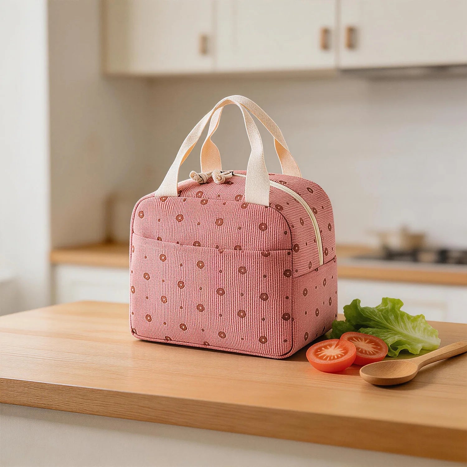 Elegant Pink – Insulated Lunch Bag with Large Capacity & Stylish...