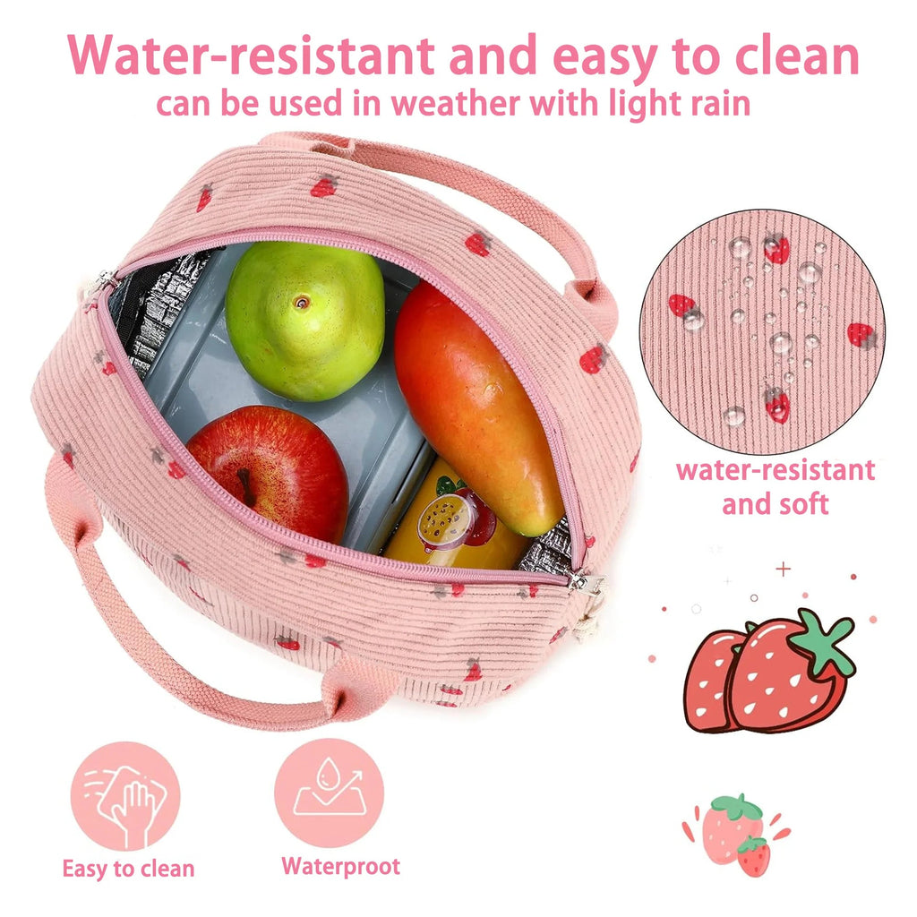 Elegant Pink – Insulated Lunch Bag with Large Capacity & Stylish...