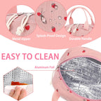 Elegant Pink – Insulated Lunch Bag with Large Capacity & Stylish...