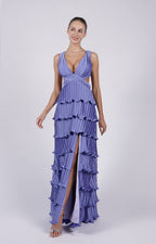 Elegant Prom Dress | V-Neck Cutout Design with Side Split for Glamorous Style