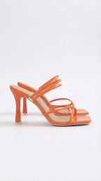 Women's Elegant Strappy Heeled Sandals with Crisscross Design | Chic Style for Effortless Elegance | Intricate Crisscros 0