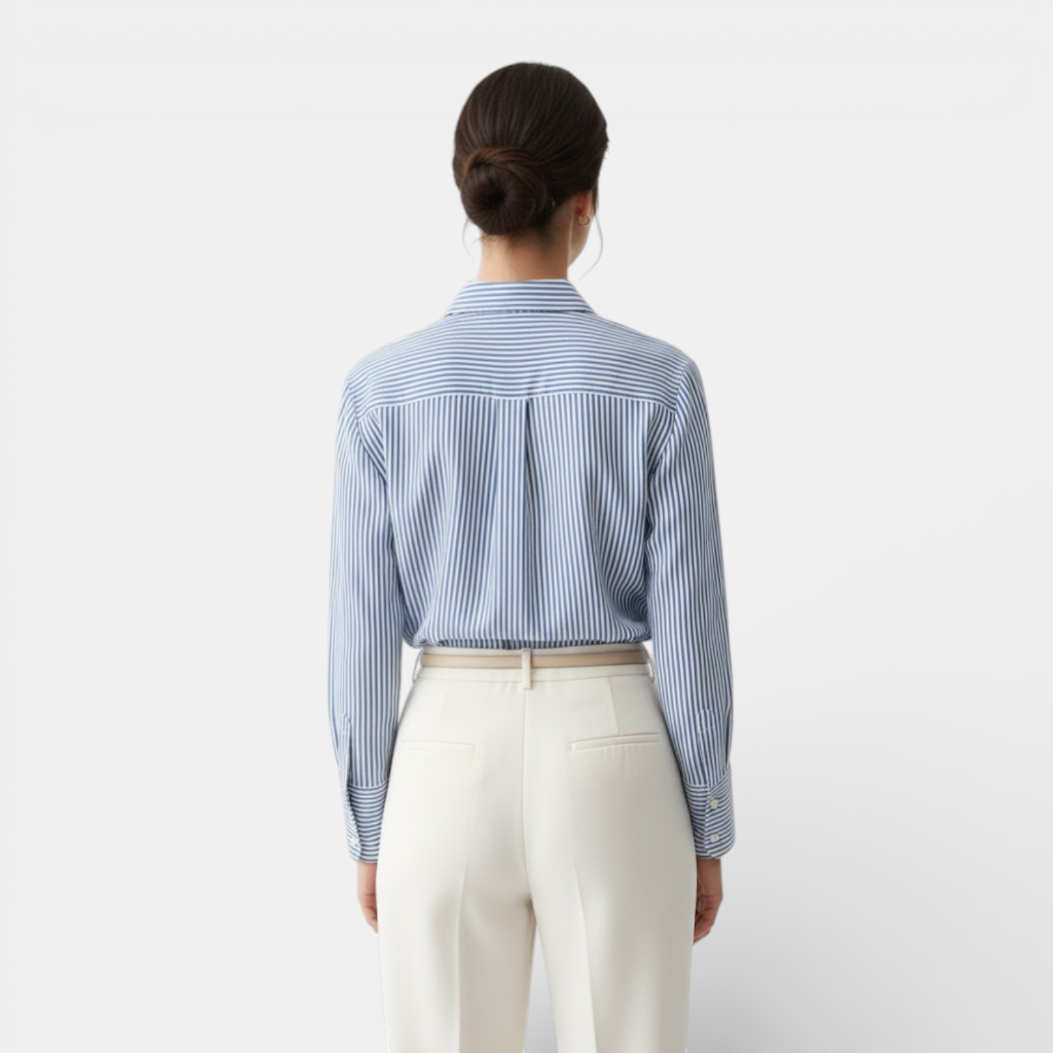Elegant Striped Women's Shirt with Relaxed Fit | Breathable Fabric for Effortless Style