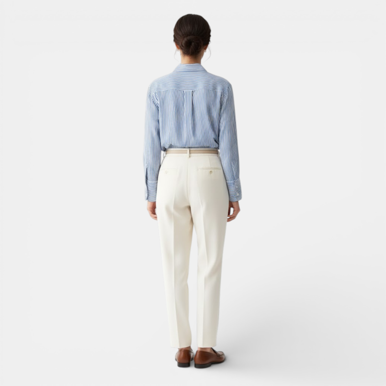 Elegant Striped Women's Shirt with Relaxed Fit | Breathable Fabric for Effortless Style