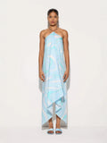 Elegant Summer Dress | Women’s Halter Neck Design with Irregular Hemline | Stylish and Comfortable for Special Occasions