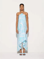 Elegant Summer Dress | Women’s Halter Neck Design with Irregular Hemline | Stylish and Comfortable for Special Occasions