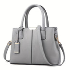 Elegant Vegan Leather Handbag with Structured Design & Detachable Strap for Stylish Everyday Use