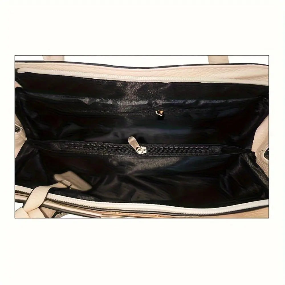 Elegant Vegan Leather Handbag with Structured Design & Detachable Strap for Stylish Everyday Use