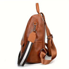 Elegant Vegan Leather Travel Backpack with Spacious Interior for Effortless Organization