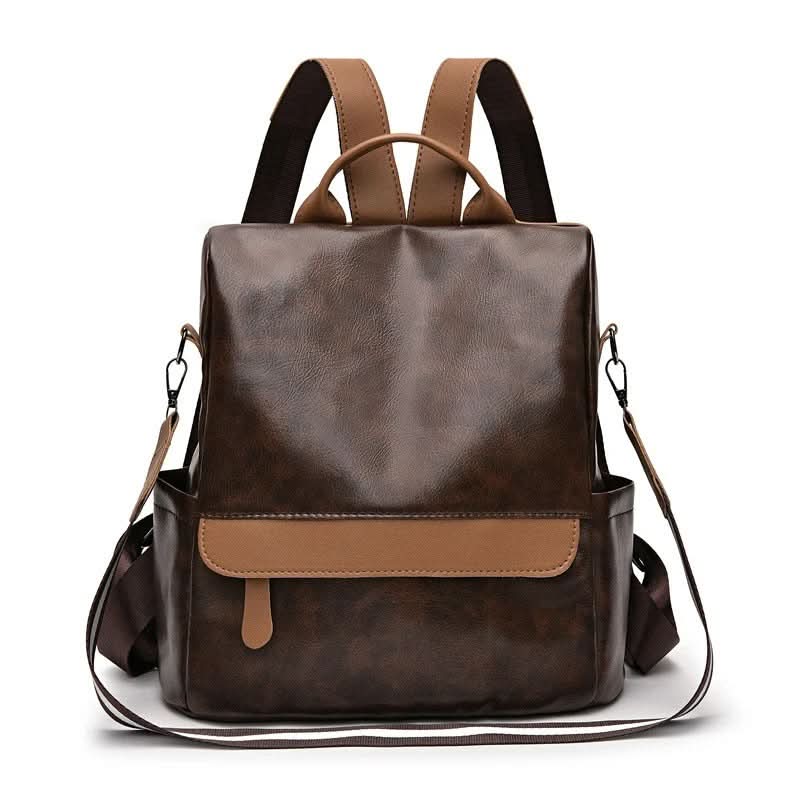 Elegant Vegan Leather Travel Backpack with Spacious Interior for Effortless Organization