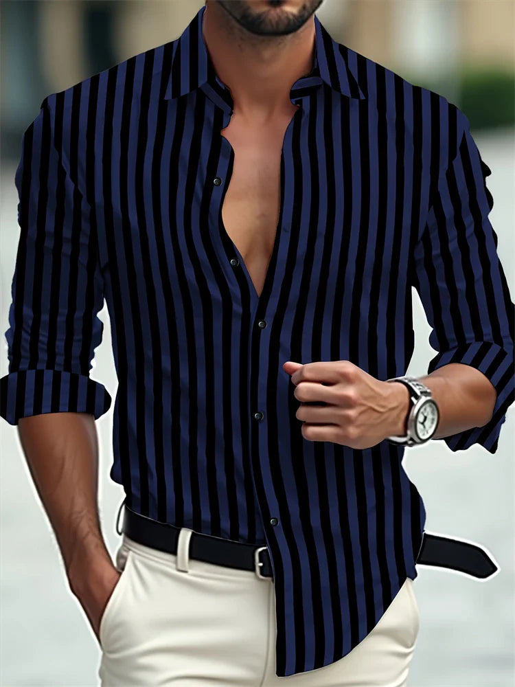 Men's Velvet Shirt — Structured Collar, Tailored Fit